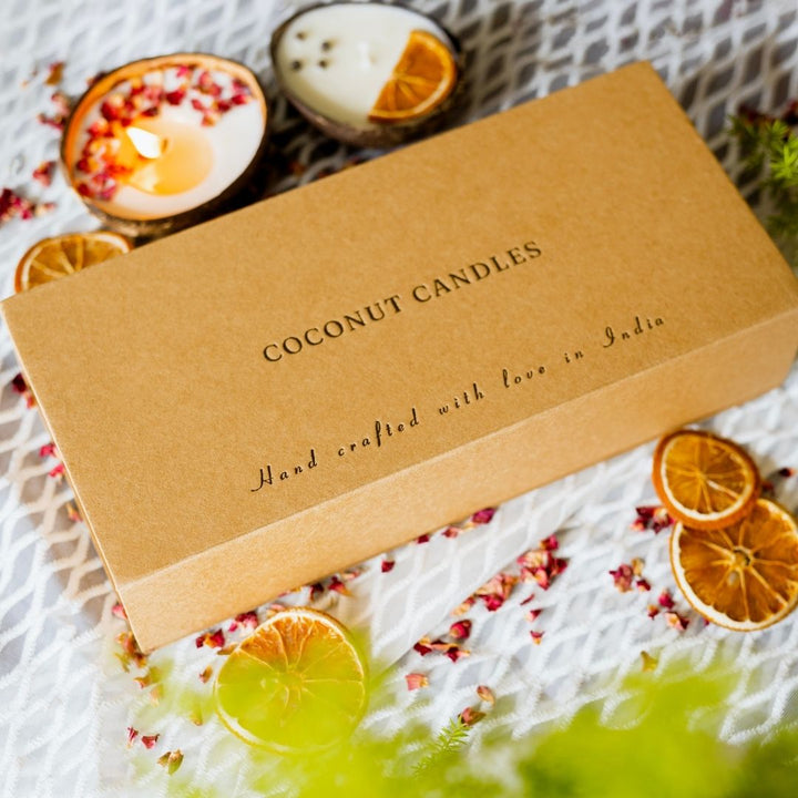 chamqila Eco-Friendly Scented Candle Gift Hamper (Set of 3) | Spice, Rose & Orange Pepper Soy Wax Candles 100 gm